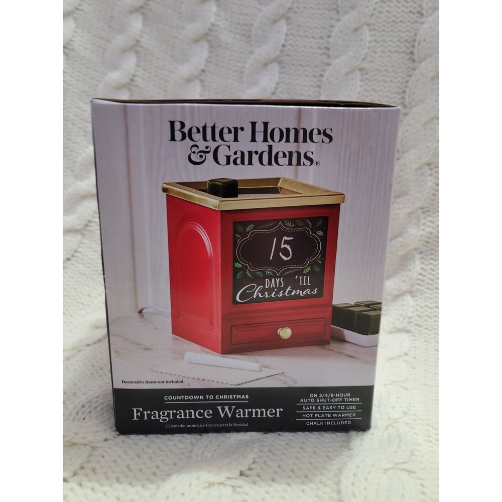 Better Homes & Gardens Countdown to Christmas Red Fragrance Warmer New